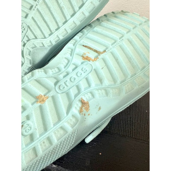 Crocs Classic Lined Clog Kids Aquamarine Blue Mint Slides Size Toddler Kids 13 - Picture 9 of 10